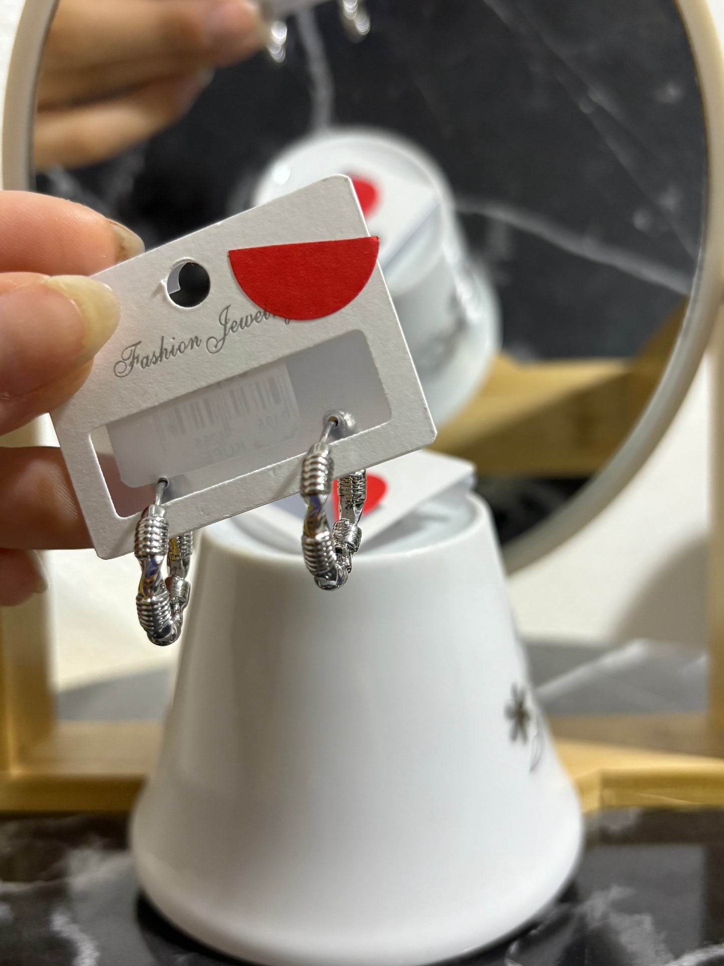 Silver halka çelik küpe