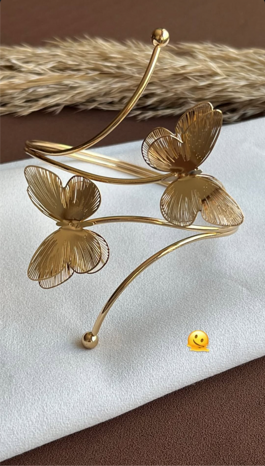 Kelebek gold pazu bileklik